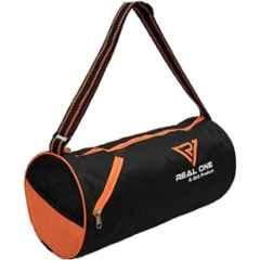 GLS Jazzy 30 Litre Polyester Black & Orange Duffle Gym Bag with One Side Pocket