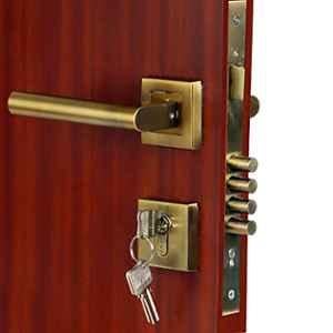 Handle Waala Rose MG301 Stainless Steel Antique Brass Finish Both Side Key Mortise Door Lock Set
