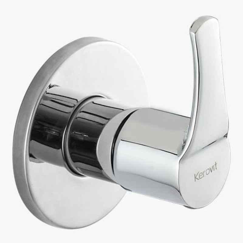 Kerovit Infinit Silver Chrome Finish Concealed Stop Cock Trims, KB2011032