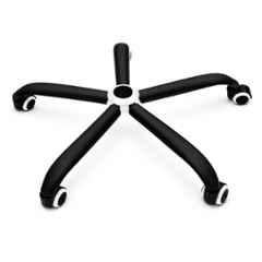 Woodberg 5 Legs Heavy Duty Universal Revolving Office Chair Cast Iron Black Base with Wheels