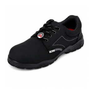 Acme Ether Aviator Leather Low Ankle Composite Toe Black Safety Shoes, Size: 12.5