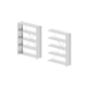 Godrej Altius Lite 1000x500x1900mm Steel Light Grey Storage Rack with 5 Layers (Pack of 2)