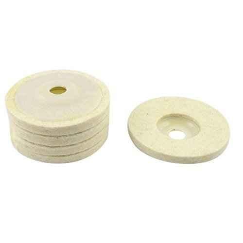 Buy Krost 5 Pcs Off White Wool Felt Polishing Disc Wheel Pad 100mm X 10mm X  16mm Online At Price ₹522