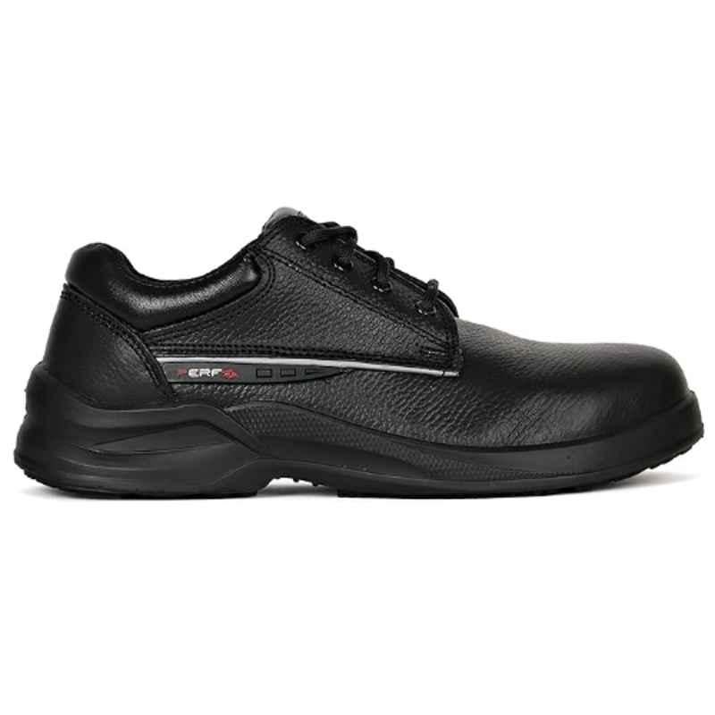 Buy Perf TurboX Low Buff Grain Leather Steel Toe Black Safety Shoes Size 5 Online At Price 1702