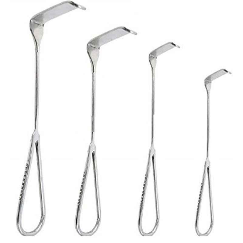 Forgesy 4 Pcs Stainless Steel Langenbeck Retractor Set, X49