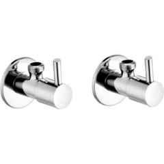 Senkiddpro Turbo Brass Chrome Finish Wall Mounted Angle Wall Cock (Pack of 2)