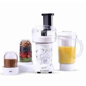 Wonderchef Nutri-Blend Compact 600W Plastic White Mixer Grinder with 4 Jars, 63153599