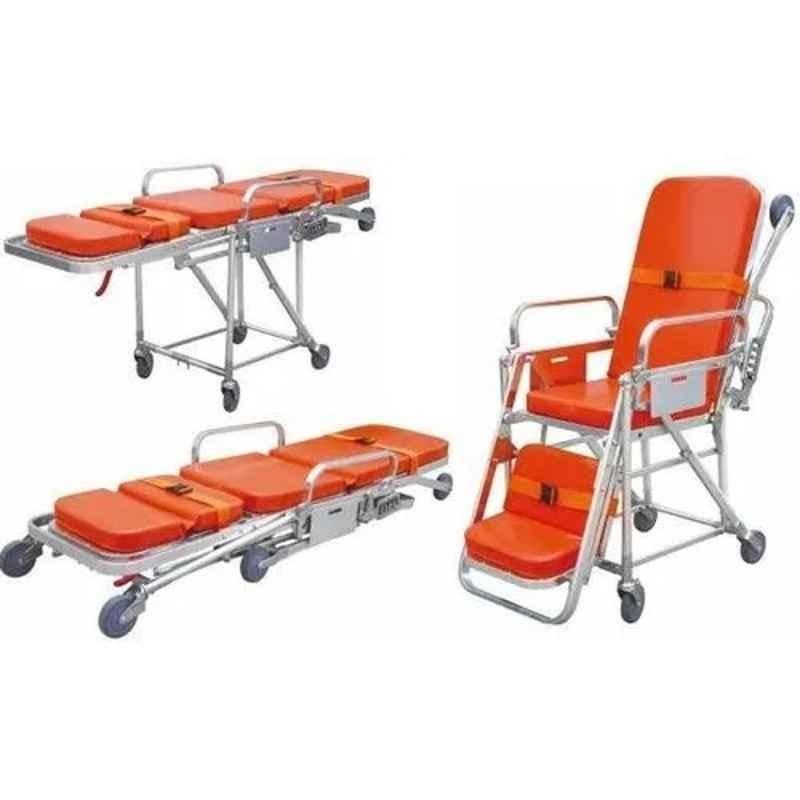 Wellsure Healthcare Aluminium Ambulance Stretcher Cum Wheelchair, WSH-1458