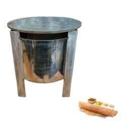 Vinayak Machines Stainless Steel Round Commercial Gas Operated Dosa Bhatti with 12mm Tawa, SI-CG-16813