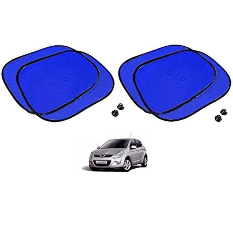 Kozdiko 4 Pcs Blue Chipkoo Car Window Sunshade Curtain Set for Hyundai Old i20 2008-2014, koz_82911