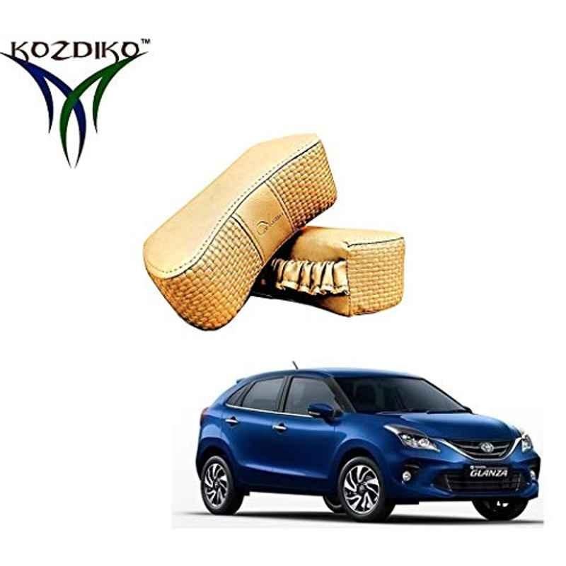 Kozdiko 2 Pcs Memory Foam Beige Luxurious Neck Rest Set for Toyota Glanza, koz_41806