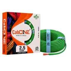 CabONE 2.5 Sqmm Green FR PVC Multi Strand Electrical Wire, CabONE023, Length: 90m