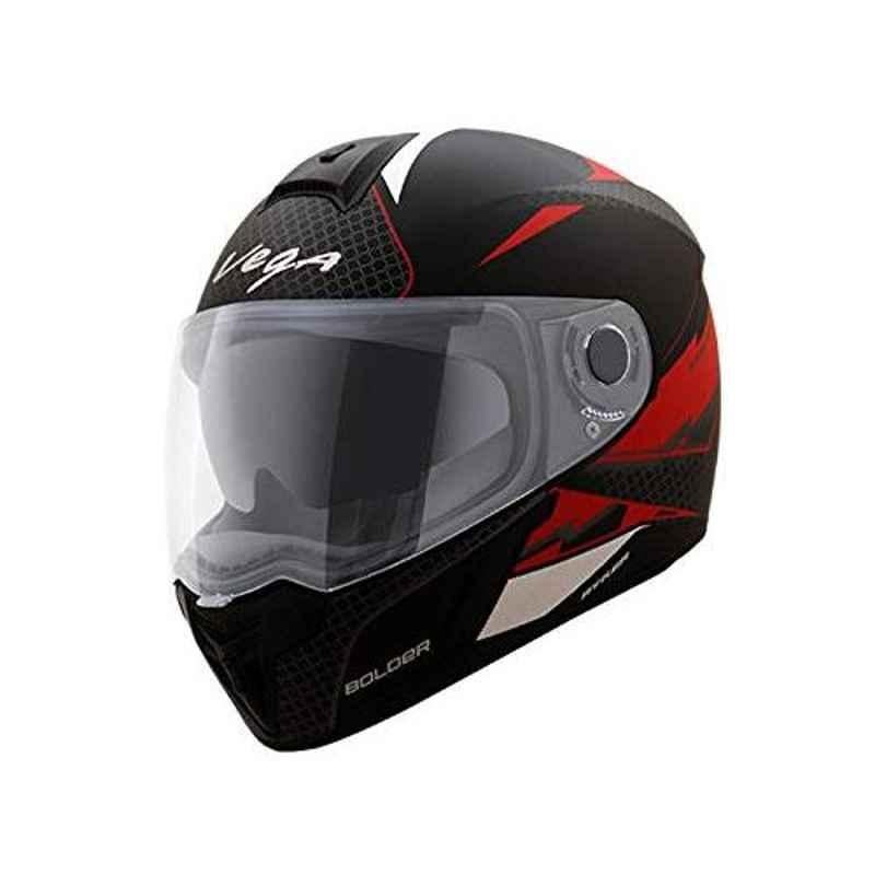 Vega Dull Black & Red Ryker D/V Bolder Full Face Helmet