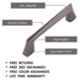 Atom 218 4 inch Black Matt Finish Zinc Cabinet Pull Handle (Pack of 6)