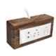 Palfrey 5A 2 Socket Wooden Texture Polycarbonate Extension Board with Two Pin Socket, Master Switch & 2m Wire, WD 652