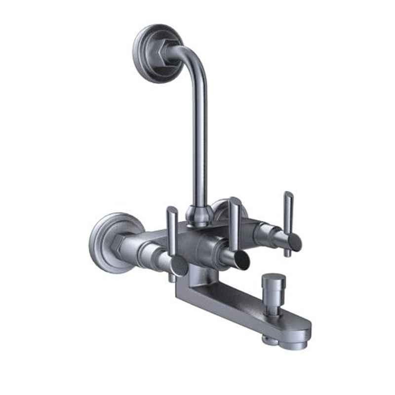Hindware Brass Chrome Finish 3 in 1 Immacula Wall Mixer System With Provision for Overhead Shower, F110019CP