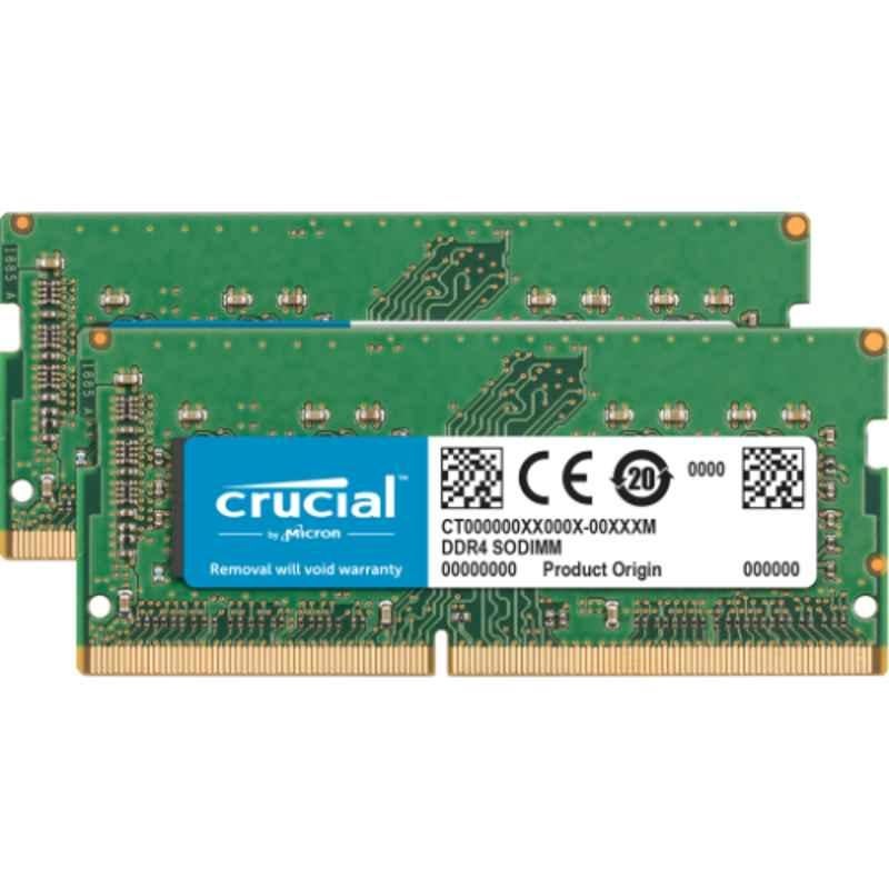 Crucial 16GBx2 DDR4 2666 MT/s (PC4-21300) DR x8 SODIMM 260-Pin Memory for Laptops, CT2K16G4SFD8266