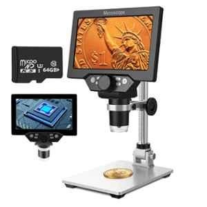 Microware 10-1200X 7 inch LCD Digital Microscope with 64GB TF Card