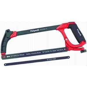 Polymak 12 inch Alloy Steel Red & Black Pistol Grip Hacksaw, HT-P-HKS-12