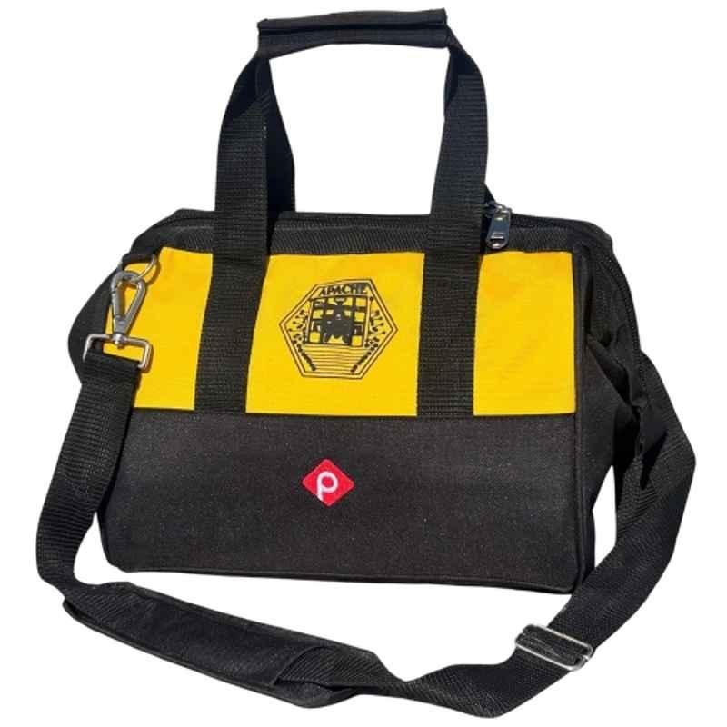 Pahal Apache 12 inch Nylon Black & Yellow Multipurpose Tool Bag for Electricians, Plumbers, Technicians & Mechanics, PITB30
