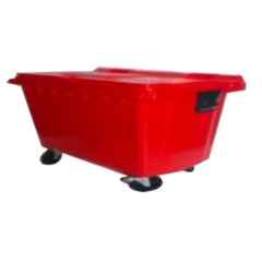 Contenur 1100L Red Plastic Dustbin with 4 Wheels, DWB-1100-EUR-R