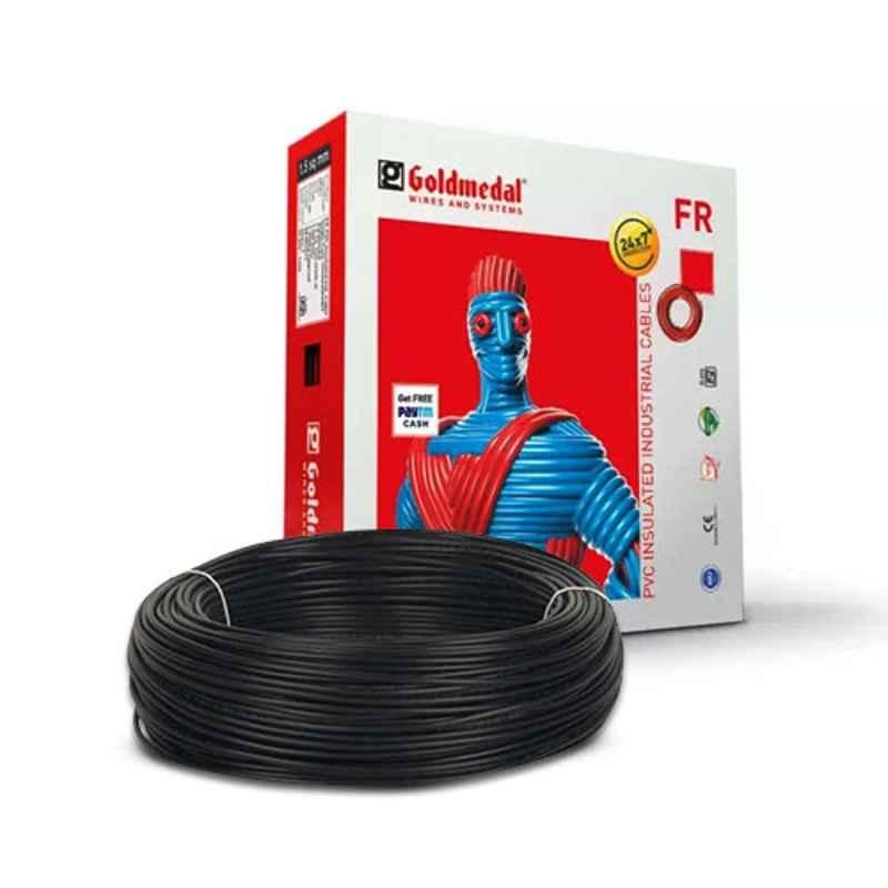 Goldmedal 90m 4 Sq mm Black FR PVC Wire