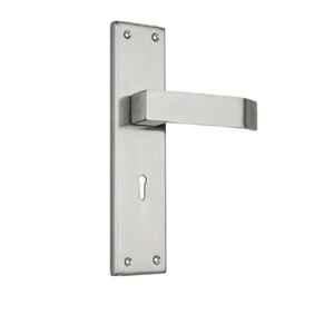 Onmax 8 inch Stainless Steel Silver Satin Finish Mortise Door Lock, SML6+SS7801S