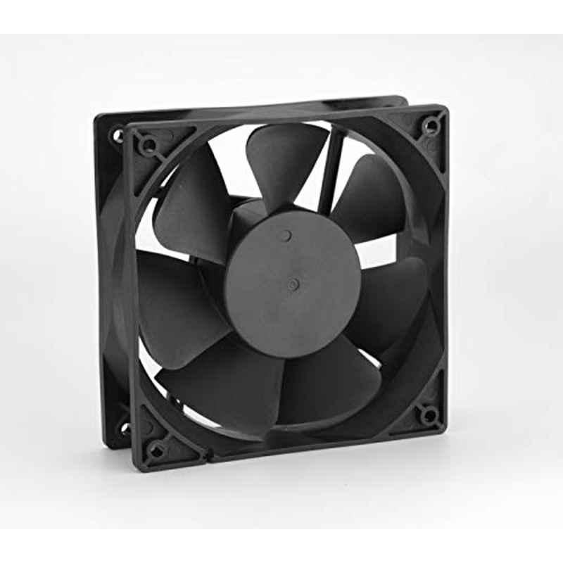 220V 120x120mm Metal Black Cabinet Cooling Fan