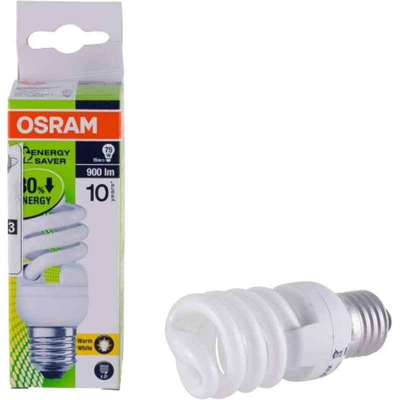 Osram 15W Warm White Dulux Star Mini Twist CFL Bulb, 830