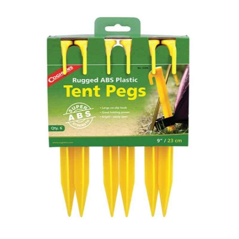 Coghlans Cgl-551 9 inch Yellow Abs Tent Pegs (Pack 0F 6)