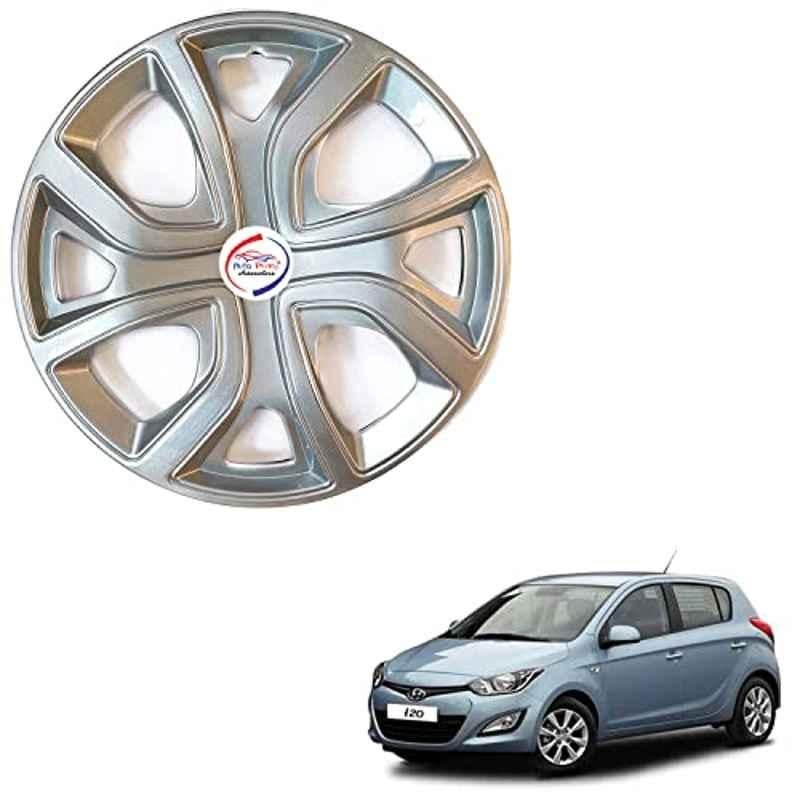 Auto Pearl 4 Pcs 14 inch ABS Press Type Hubcap Wheel Cover Set with Retention Ring for Hyundai I20 Type 2
