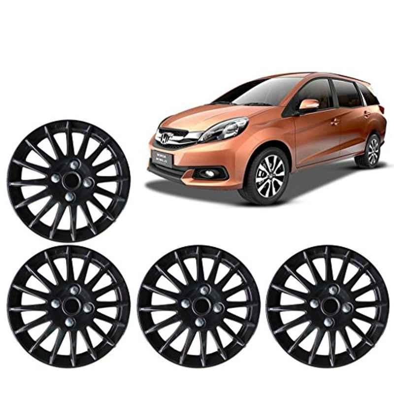 Auto Pearl 4 Pcs 15 inch Black Car Wheel Cover Set for Honda Mobilio