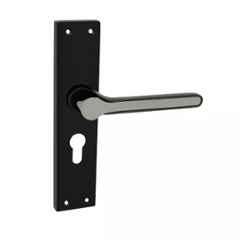 Harrison Noir Ferrari 933716 200mm Stainless Steel Black Finish Mortise Lock Set with Handle