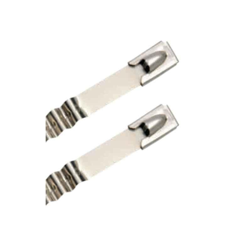 R-Loc 100 Pcs 7.9x680mm SS316 Spring Type Uncoated Ball Lock Cable Ties Bag, BUz76-680