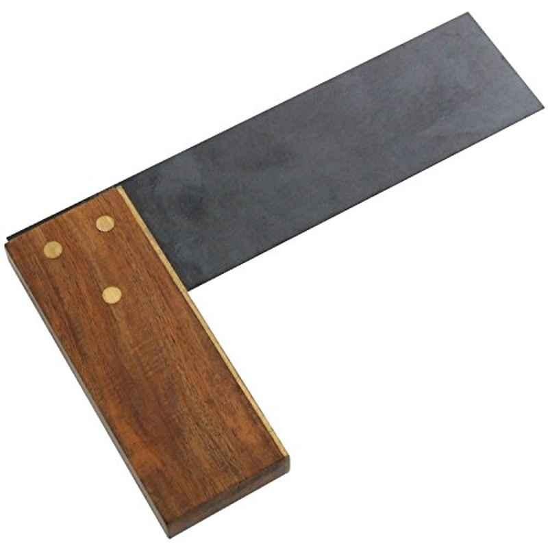 Krost Brass Faced Wooden Try Square For Carpenter & Joiners, 12inch