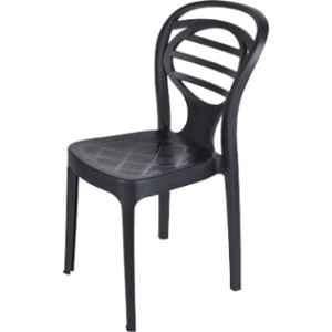 Supreme Oak Black Plastic Outdoor Chair (Pack of 4)