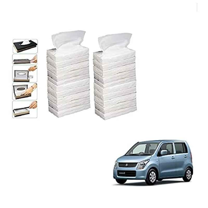 Kozdiko 100 Pulls Dispenser Box Refiller Tissue Paper with 200 Sheets for Maruti Suzuki WagonR 2010-Present (Pack of 20)