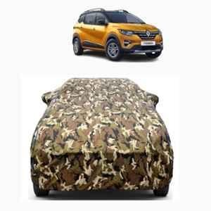 Aarex Auto Polyester Jungle 100% Waterproof Car Body Cover with Mirror Pocket & Bottom Elastic Triple Stitched for Renaults Triber (2015-2026) Model, BRZ-03-Jungle