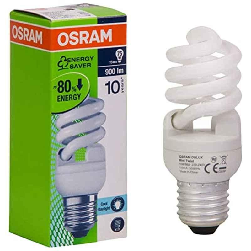 Osram 15W E27 Daylight Spiral CFL Bulb