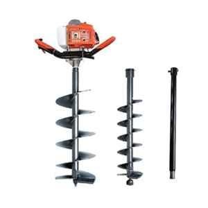 Kanak 2.2kW 68CC 2 Stroke Petrol Engine Heavy Duty Earth Auger with 4 inch, 8 inch Drill & 1m Extension Rod