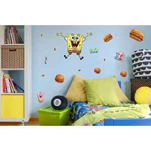 Asian Paints Spongebob-XXL1 Wall Ons 4.3x6.2ft Vinyl Original SpongeBob Yu malicious Krabby Patties Self Adhesive Wall Sticker, HPCA18702