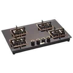 Urban Chef Toughened Glass Rose Gold Automatic 4 Burners Gas Stove with 360 Deg Nozzle , UC-HT-304