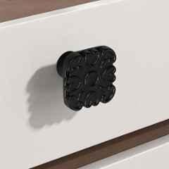 Plantex Knobs for Drawer/Square Drawer Knobs/Knobs for Cabinets/Pull-Push Knobs for Kitchen/Bedroom Drawer DTK-299, Black