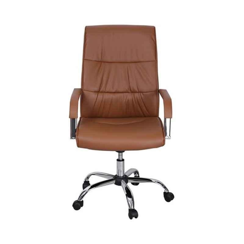 AE 85x85x65cm Metal Brown Office Chair with Wheels, AE 107