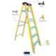 Champion 5.8ft 150kg Fibreglass 6 Step Electric Shock Proof Foldable Ladder with Tool Tray