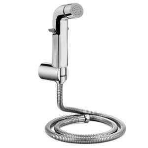 Elegant Casa ABS Chrome Silver Handheld Bidet Health Faucet Gun with Wall Hook & 1 Meter Hose Pipe