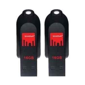 Strontium Pollex 16GB USB 2.0 Black Pen Drive (Pack of 2)