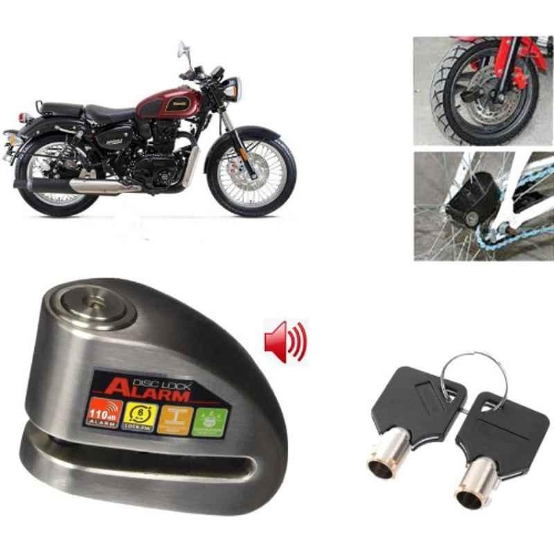 Auto Pearl Steel Black Alarm Disc Brake Lock, Lock_109
