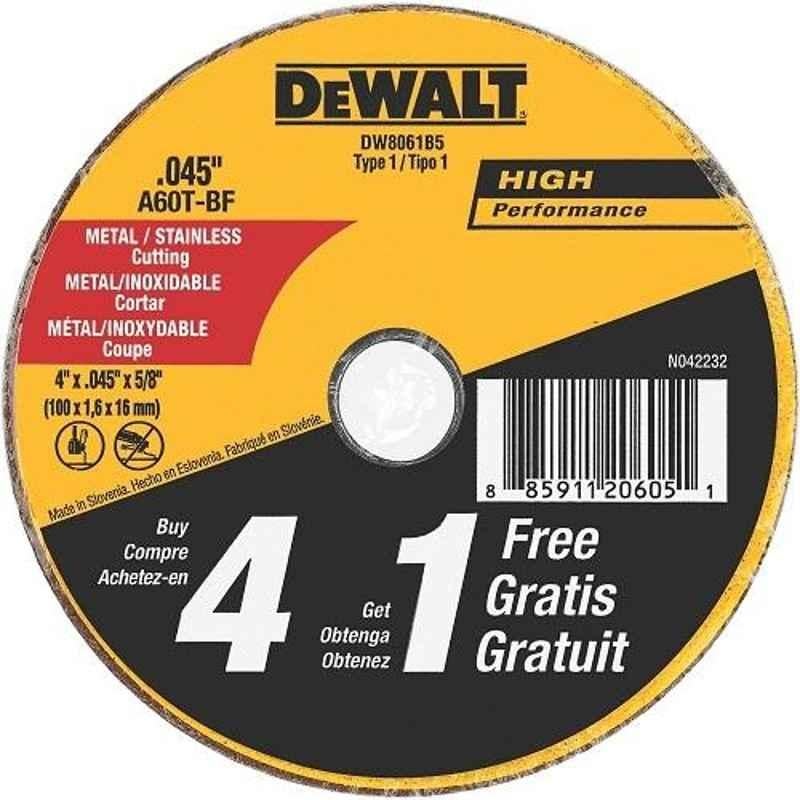 Dewalt 4 inch Grinding Wheel for Metal & Stainless Cutting, DW8061B5 (Pack of 25)