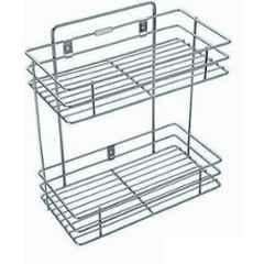 Niskoware Stainless Steel Silver Wall Mounted Fruits & Vegetables Kitchen Rack